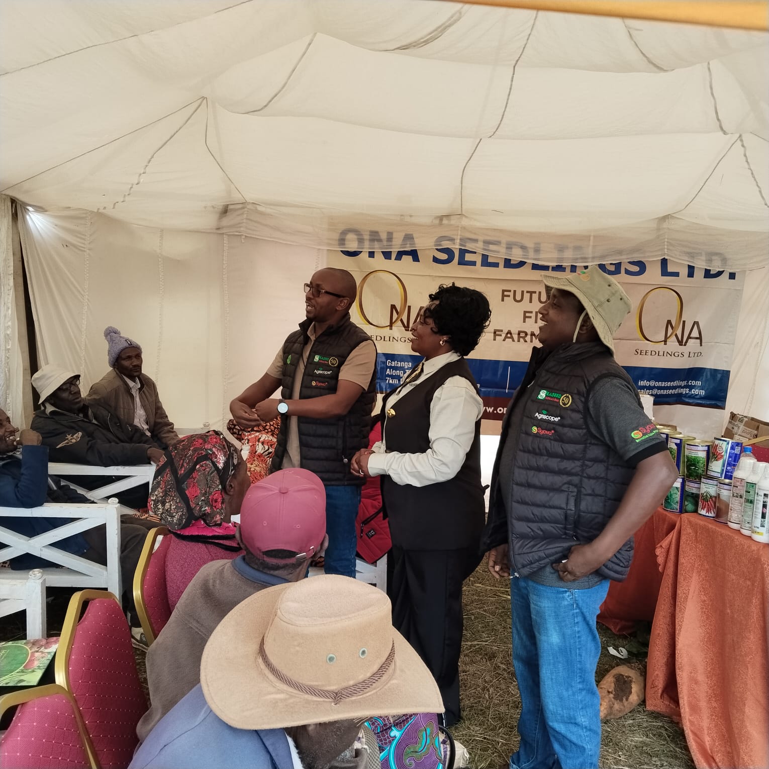Farmer training session with ONA Seedlings and agricultural experts