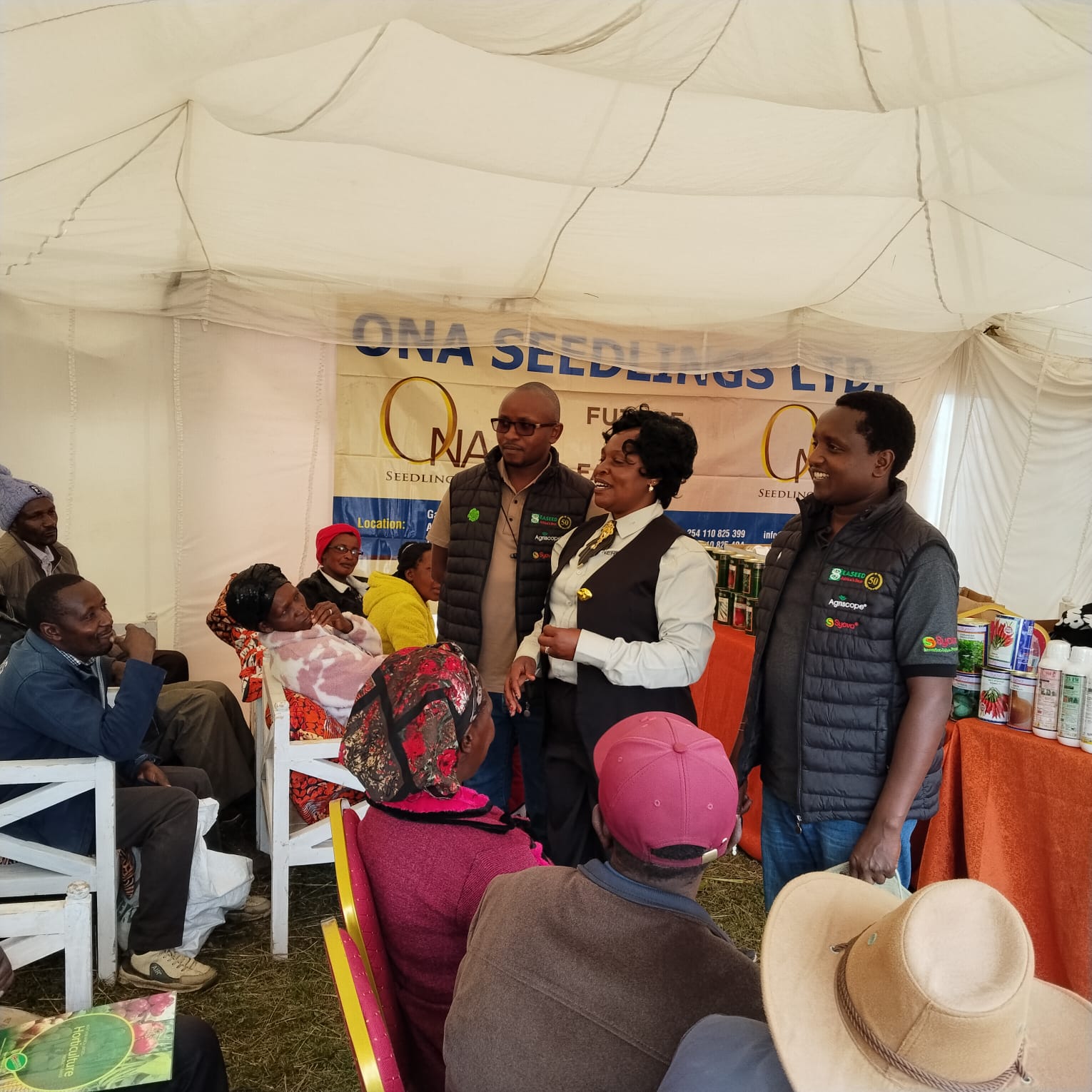 Nehema Agrovet team networking with agricultural partners